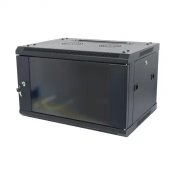 ALLNET 19 tuuman seinäkotelo 15U yksiosainen syvyys 450 mm musta Flat Pack SMA-sarja
