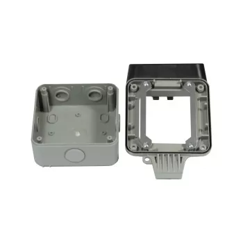 Synergy 21 Keystone-moduulikotelo pinta-asennus IP66 riippulukon silmukalla, vaaleanharmaa (RAL 7035) - S216381