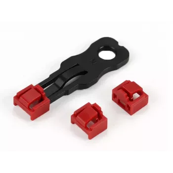 ALLNET TP/RJ45 Blocker punainen 10 kpl:n pakkaus turvalukolla, pölysuojus, verkkoturvalukko (ALL-TP-RJ45-Blocker-10PCS)