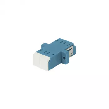 SYNERGY21 kuitujatkos LC/LC singlemode OS2 9/125µm duplex sininen PVC keraaminen holkki laippa toispuolisella lasersuojaläpällä
