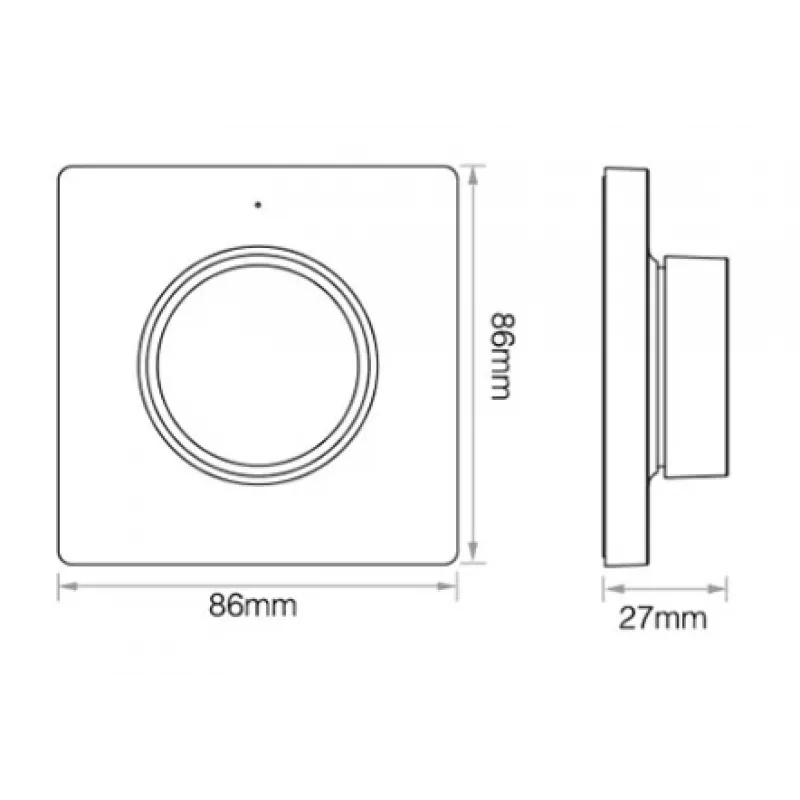 Miboxer Synergy 21 LED-minikaukosäädin 2,4GHz Dual White CCT + himmennys (K1-B)