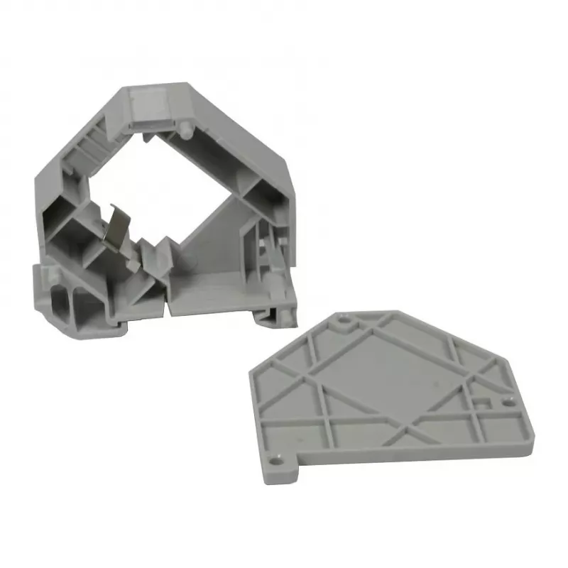 Synergy 21 S215416 Keystone DIN-kiskon moduulikannatin 1x TP-moduulille, harmaa