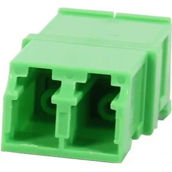 Synergy 21 S215678 LC/APC kuitusovitin kytkin Duplex Singlemode 9/125µm keraaminen PVC laipaton vihreä laser-suojakannella