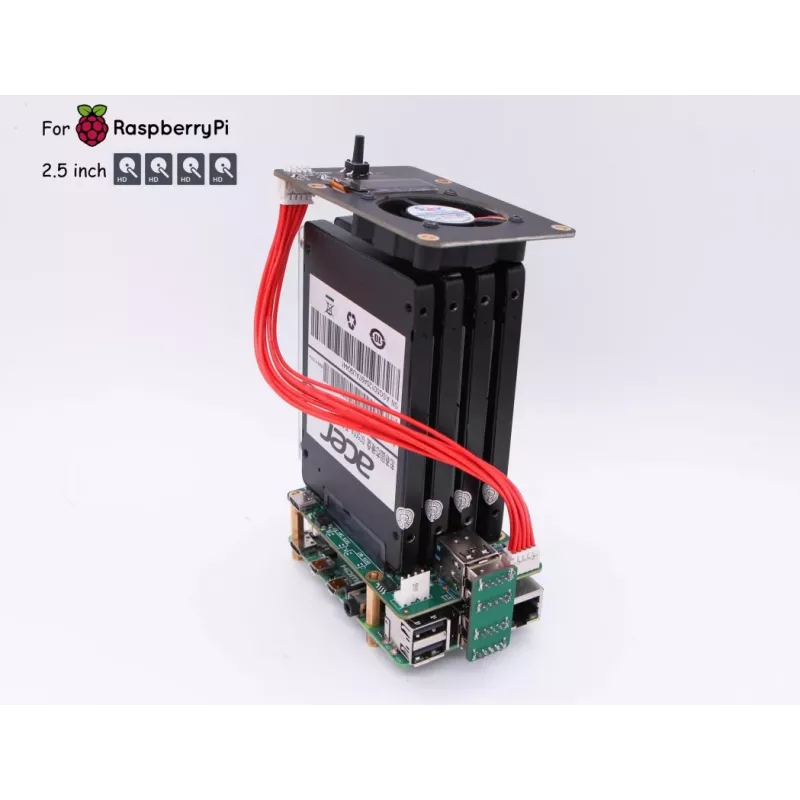 ALLNET SATA NAS HAT Top Board laajennusmoduuli Raspberry Pi:lle