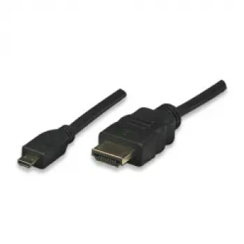 ALLNET HDMI - Micro HDMI -kaapeli 1m 4K/60Hz musta (ALL-HDMI-Micro-1m)