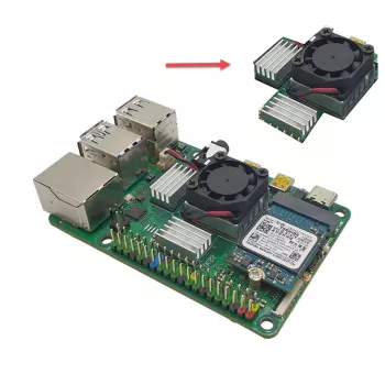 ALLNET Rock Pi 4C+ jäähdytyssarja (Rock4C+Heat-Set) - passiivinen jäähdytyssarja Radxa Rock Pi 4C Plus -laitteelle