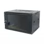 ALLNET 19 tuuman seinäkotelo 18U 1-osainen syvyys 600mm musta Flat Pack SMA-sarja