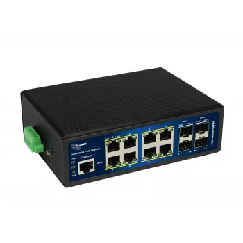 ALLNET ALL-SGI8112PM-BT Industrial täysin hallittava Layer2+ Gigabit Ethernet PoE++ kytkin, 12-porttinen, 8x PoE++ (240W budjetti)
