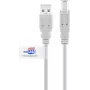 Goobay USB 2.0 -kaapeli 2 m harmaa