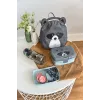Lassig About Friends Raccoon eväsrasia & Tritan-juomapullo setti 460 ml