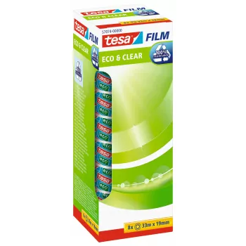 Tesa 57074-00000-00 Standard Office Tape - 33 m - läpinäkyvä - 19 mm - 8 rullaa