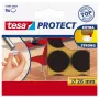 Tesa Protect huopaliukujalat - pyöreä - ruskea - 26 mm - 9 kpl