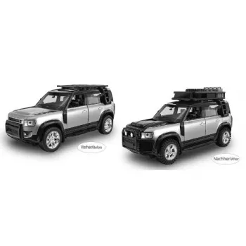 JAMARA Land Rover Defender 1:43 2in1 RC pienoismalli hopea 3+