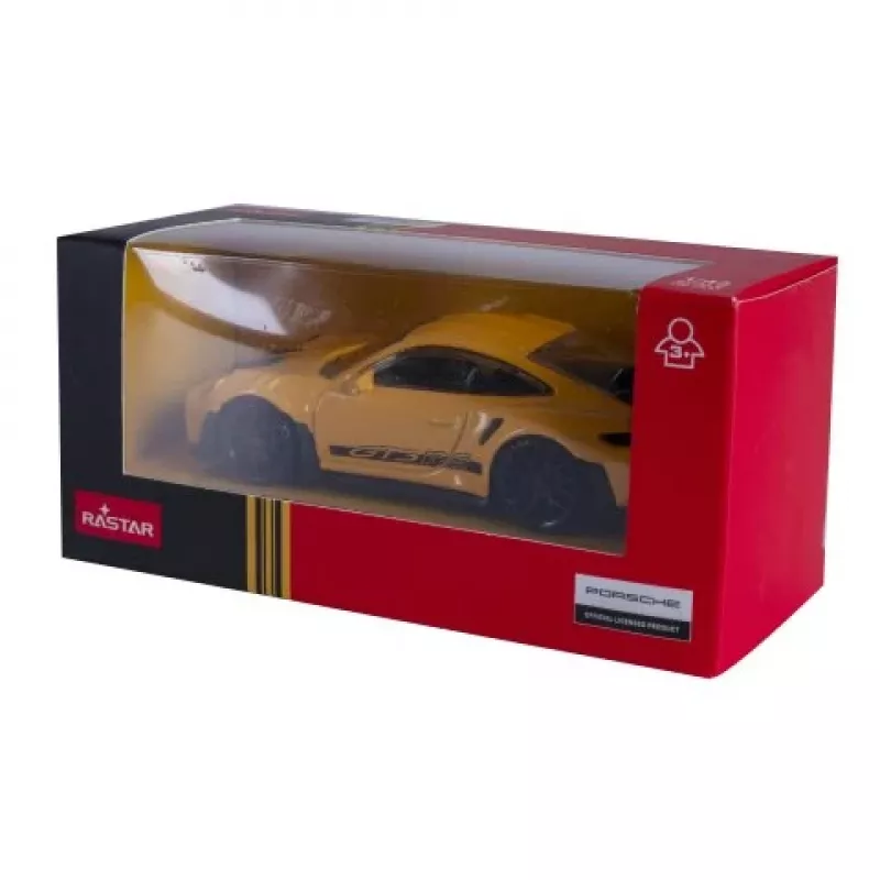 JAMARA Porsche 911 GT3 RS 1:43 keltainen painevalettu pienoismalli (402238)