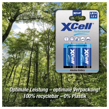 XCell Performance alkaline LR14 Baby C paristo 2 kpl:n pakkaus - 1,5 V - ei ladattava