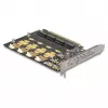 Delock muoviklipsit M.2 SSD:lle / moduulille 4 kpl