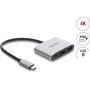 Delock USB Type-C -adapteri HDMI 4K 60 Hz:lle USB Type-A ja USB Type-C PD 3.1 140 W