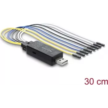 Delock USB 2.0 - TTL UART -sarjaporttimuunnin, 3,3V/5V, 6-pin liitinlista, 30 cm kaapeli