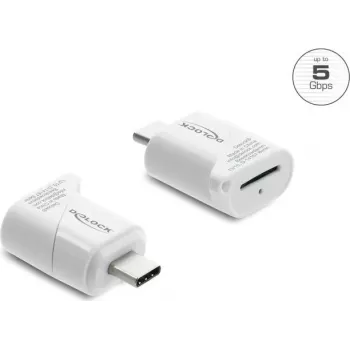 Delock mini-kortinlukija USB Type-C Micro SD -muistikorteille