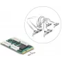 Delock Mini PCIe I/O Full Size -kortti 8 x sarjaportti RS-232 DB9 standardi- ja Low Profile -korttipaikkapeiteillä