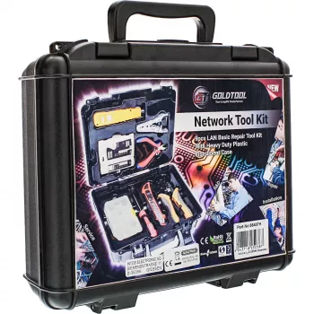 Goldtool verkon perusasennussarja LAN testerillä