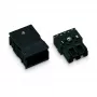 WAGO 770-113 liitin, uros, suora, 2-napainen, 250 V, musta, WINSTA MINI