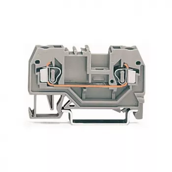 WAGO 280-901 läpivientiliitin, 2-johdin, 2,5 mm², CAGE CLAMP, harmaa