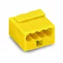 WAGO 243-504 Series 243 4-johtiminen mikroliitin, 100 kpl, keltainen