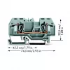 WAGO 282-901 2-johtiminen läpivientiriviliitin, 6 mm, harmaa