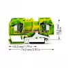 WAGO maadoitusliitin vihreä-keltainen 0,2-6 mm² 282-907