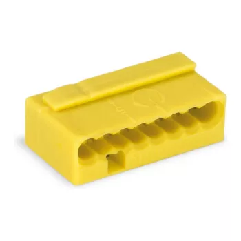 WAGO 243-508 PUSH WIRE® liitin 8-johdin keltainen 6A 100V