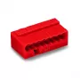 WAGO 243-808 PUSH WIRE® liitäntäliitin jakorasioille, 8-johdin, punainen, 0,5-2,5 mm²