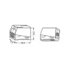 WAGO 224-112 2-johdin kompakti jatkoliitin, 400V, 24A, 1-2,5mm², Push-in, valkoinen/läpinäkyvä
