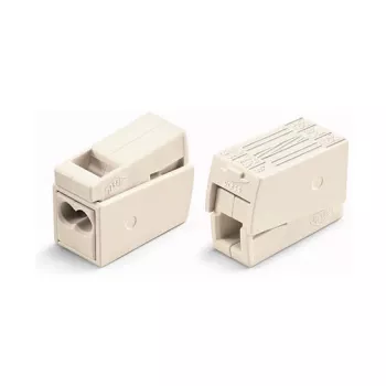 WAGO 224-112 2-johdin kompakti jatkoliitin, 400V, 24A, 1-2,5mm², Push-in, valkoinen/läpinäkyvä