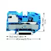 WAGO 2016-7114 1-johtiminen N-erotusriviliitin, Push-in CAGE CLAMP, sininen