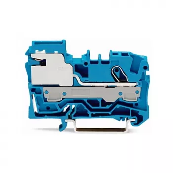 WAGO 2006-7114 1-johtiminen N-erotusriviliitin, 6 mm², Push-in CAGE CLAMP, sininen