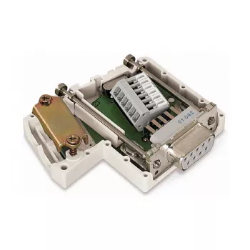 WAGO 750-963 D-Sub-liitäntämoduuli, 9-napainen naaras, harmaa, IP20, WAGO I/O System 750 -järjestelmälle