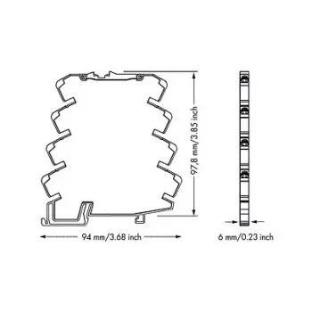 WAGO 857-800 lämpötilamuunnin / signaalinkäsittelijä, harmaa, -25 - 70 °C, 6 x 94 x 97,8 mm, 35,3 g