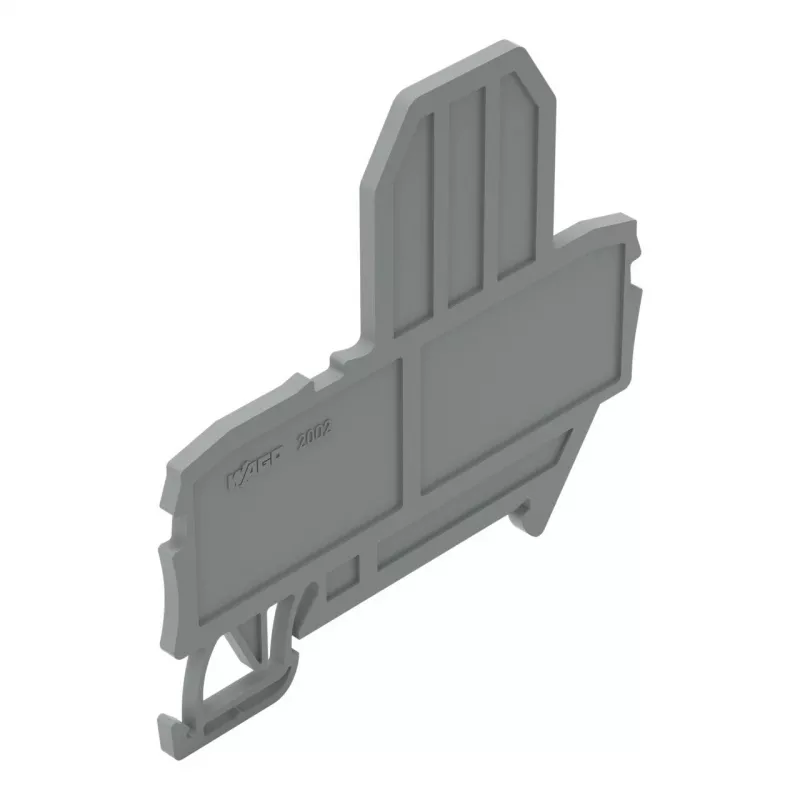 WAGO 2002-991 päätylevy, harmaa, 2 mm, 67 mm, 57,2 mm, TOPJOB S