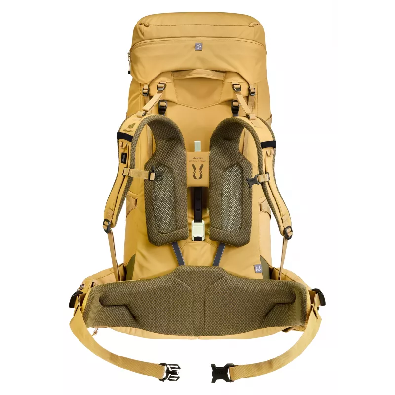 Deuter Aircontact Core 65 + 10 SL naisten vaellusreppu - Savanna/Nori