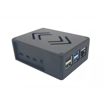 ALLNET Rock 4 C+ alumiinikotelo ecoPI PRO LP musta Radxa Rock Pi 4C Plus -laitteelle