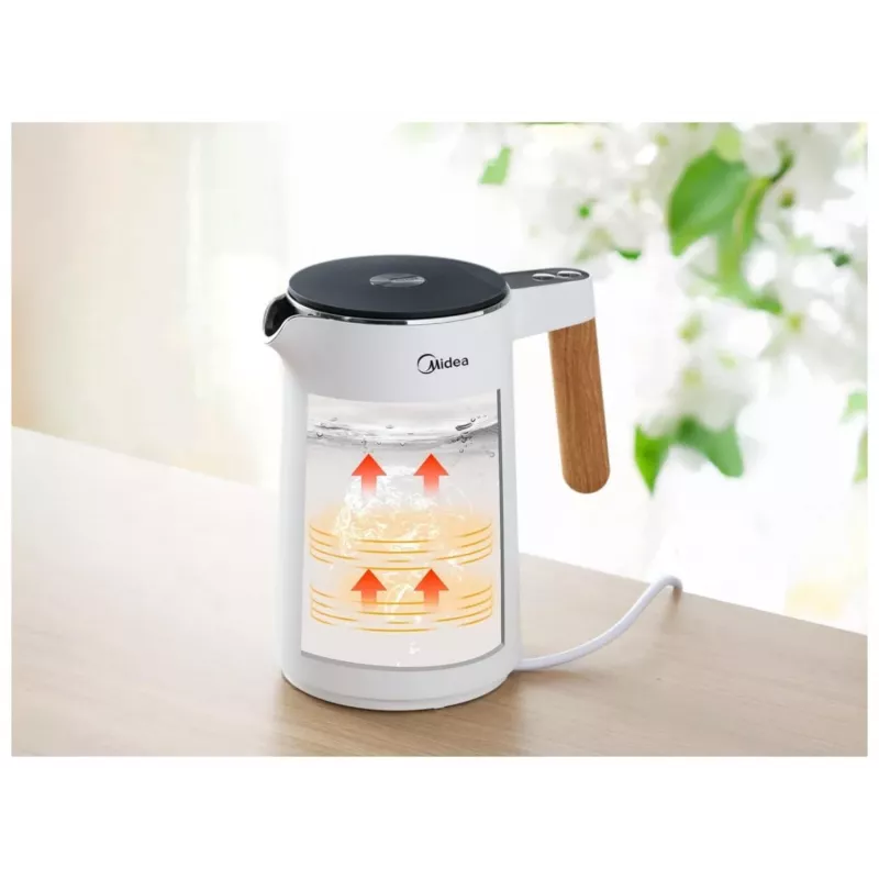 Midea MK-HE1533 valkoinen vedenkeitin 1,5L 2200W