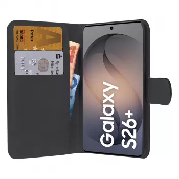 PEDEA Book Cover Classic Samsung Galaxy S26 Plus -suojakotelo, musta