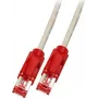 EFB-Elektronik RJ45 patch-kaapeli Cat.6 S/FTP LSZH Draka UC900 TM21 punainen crossover harmaa 10 m