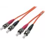EFB Elektronik ECOFIBER Duplex-jatkokaapeli ST-ST OM1 62.5/125µm LSZH oranssi 3,0mm 10m