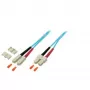 EFB Elektronik O7413.10 Duplex-jatkokaapeli SC-SC 50/125 µm, 10 m, OM3, turkoosi