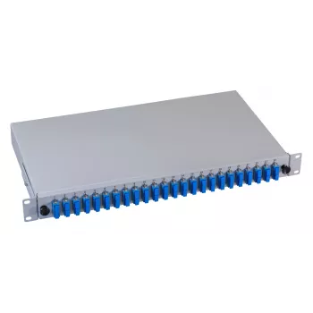 EFB Elektronik kuitupaneeli - räkkikiinnitys - SC SM X 48 - harmaa, RAL 7035 - 1U - 19