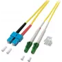 EFB-Elektronik Duplex-jatkokaapeli LC/APC-SC 9/125µ, OS2, LSZH, keltainen, 2,0mm, 3m