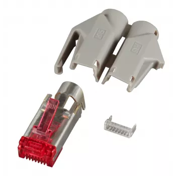 EFB RJ45-Hirose-liitin STP, TM21 harmaa, 100 kpl, 3 osaa, Cat. 6