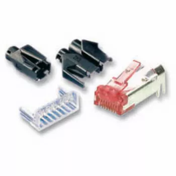 EFB Electronics RJ45-Hirose-liitin STP TM21 punainen 100 kpl 3 osaa Cat.6
